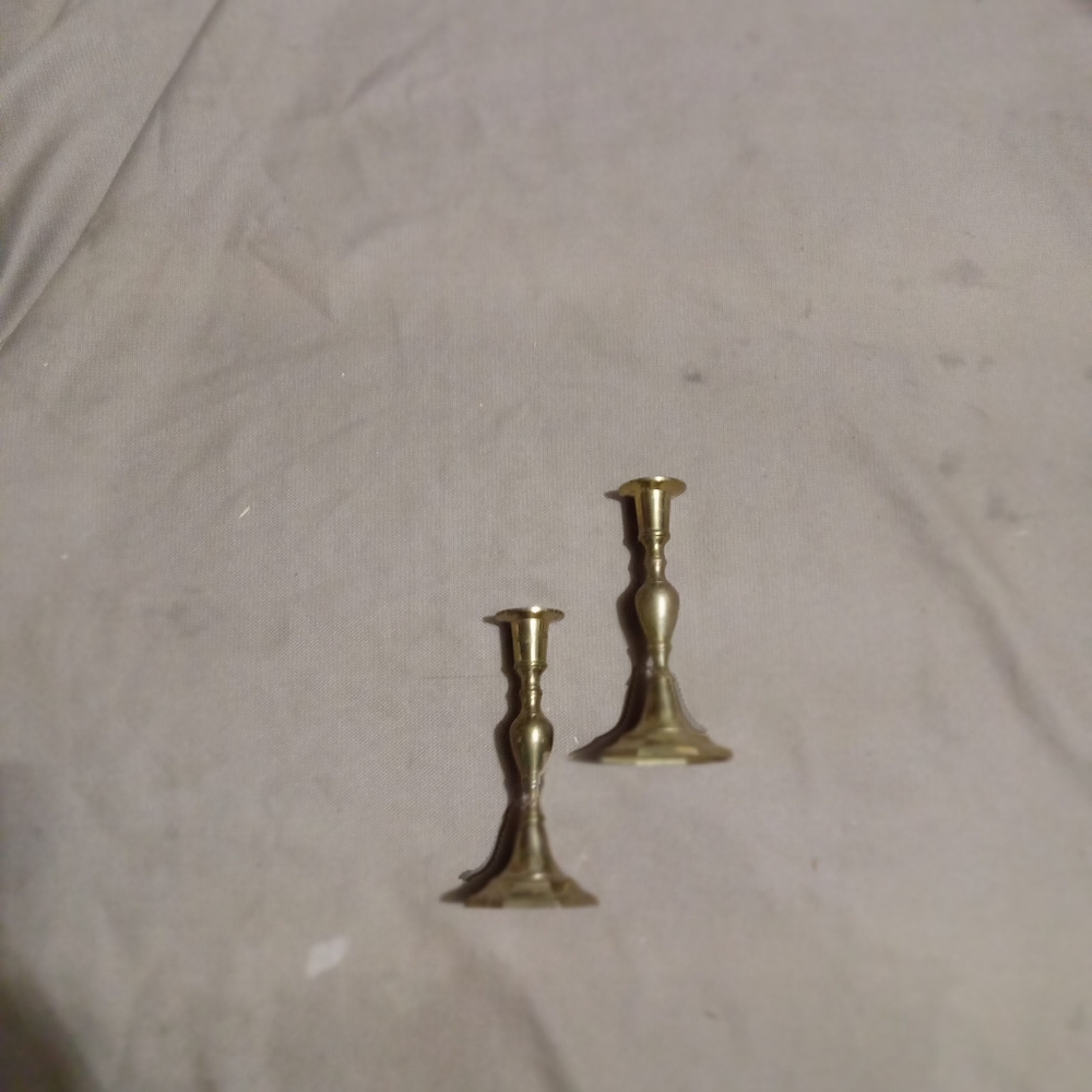 Brass candle holders